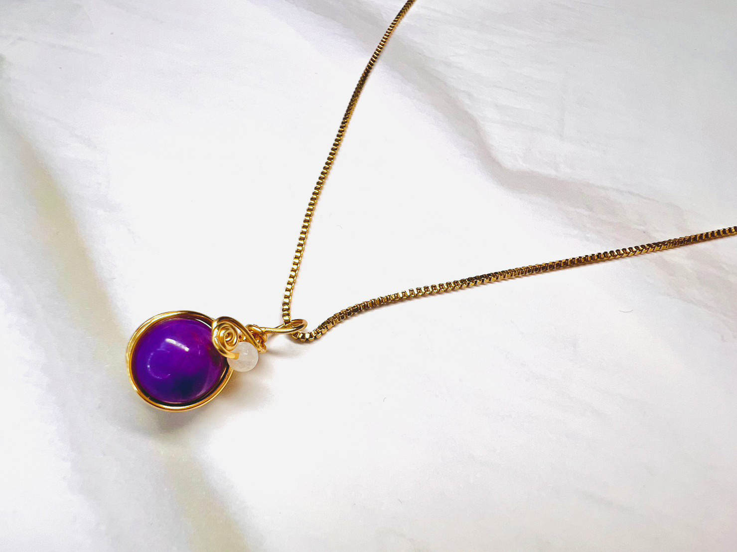 フォスフォシデライト〈14KGFワイヤーラップ〉