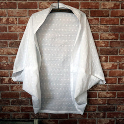 [白色花棉蕾絲短上衣 3way] 遮陽和降溫措施短外罩披肩禮物均碼 第8張的照片