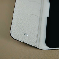 スマホケース　iPhone ケース　高級革　エプソン革　手縫い 5枚目の画像