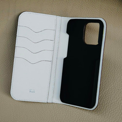 スマホケース　iPhone ケース　高級革　エプソン革　手縫い 4枚目の画像