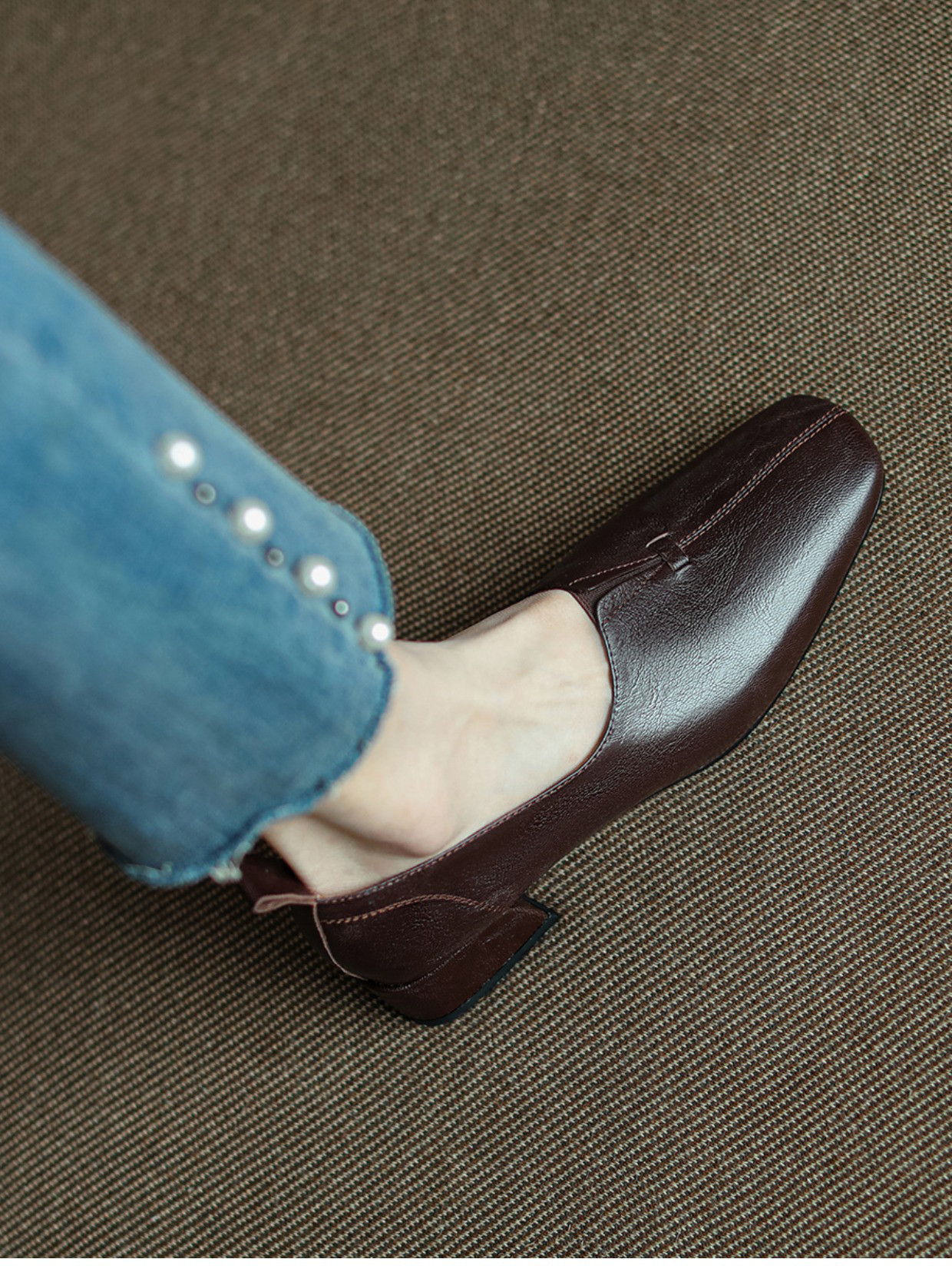 革靴 本革 パンプス スリッポン パンプス 歩きやすい パンプス ブランド パンプス ローヒール パンプス 痛くない 6,367円