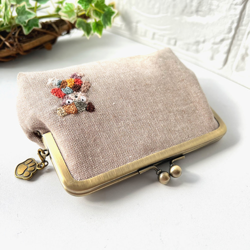 ちゃん様専用 ハンドメイド がま口親子長財布 くまさんのおかお