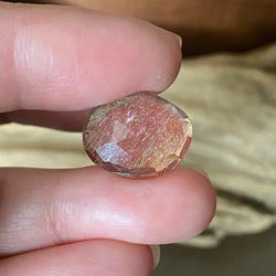レア ファイヤークォーツ ルース(ローズカット) 05  レピドクロサイトイン 天然石 5枚目の画像