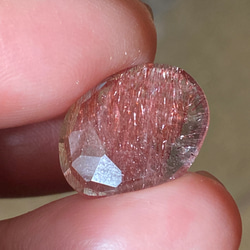 レア ファイヤークォーツ ルース(ローズカット) 05  レピドクロサイトイン 天然石 15枚目の画像