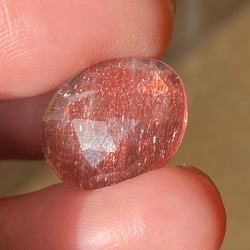 レア ファイヤークォーツ ルース(ローズカット) 05  レピドクロサイトイン 天然石 18枚目の画像