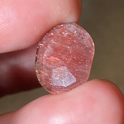 レア ファイヤークォーツ ルース(ローズカット) 05  レピドクロサイトイン 天然石 14枚目の画像