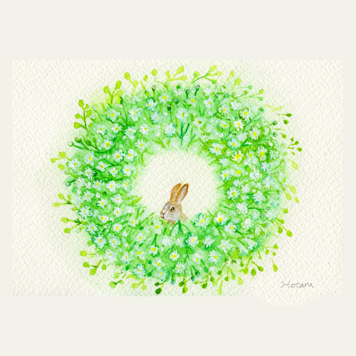 クラミ サヨ | コーヒー染めの紙にペンで描いたうさぎさん🐰なに