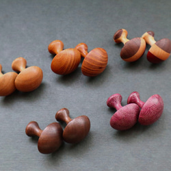 木製カフリンクス【moon】/ウォルナット×メープル×パドック 10枚目の画像