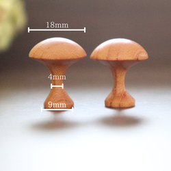 木製カフリンクス【moon】/ウォルナット×メープル×パドック 6枚目の画像