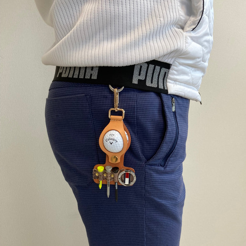 ☆ ゴルフボールケース ボールポーチ ゴルフティー ボールマーカー ブラウン 楽天市場】☆SAN【 ゴルフボールケース 】 ボールケース ゴルフ