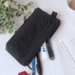 5色から選べる ペンケース 撥水加工 軽量ナイロン ポーチ マルチケース