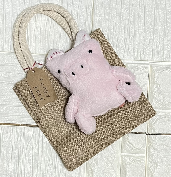 ブタさんつき 箱型かばん。 トートバッグ ものづくりはものがたり 通販｜Creema(クリーマ)