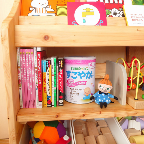 目指せ!ないない上手☆】仙遊の絵本ラック 節ありひのき材 おもちゃ箱