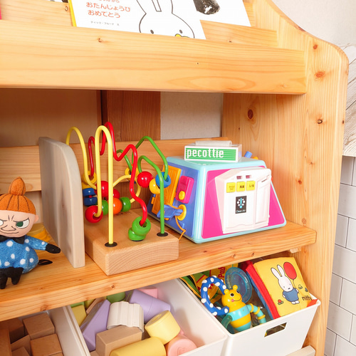 目指せ!ないない上手☆】仙遊の絵本ラック 節ありひのき材 おもちゃ箱