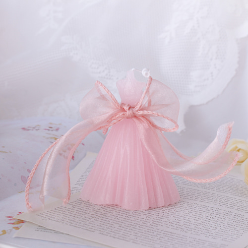 流れる薔薇のドレスキャンドル（ピンク） キャンドル