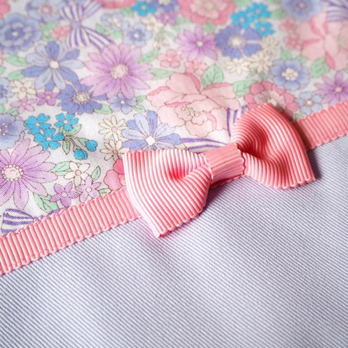 リボンと花柄レッスンバッグなど入園入学セット 紫｜レッスンバック