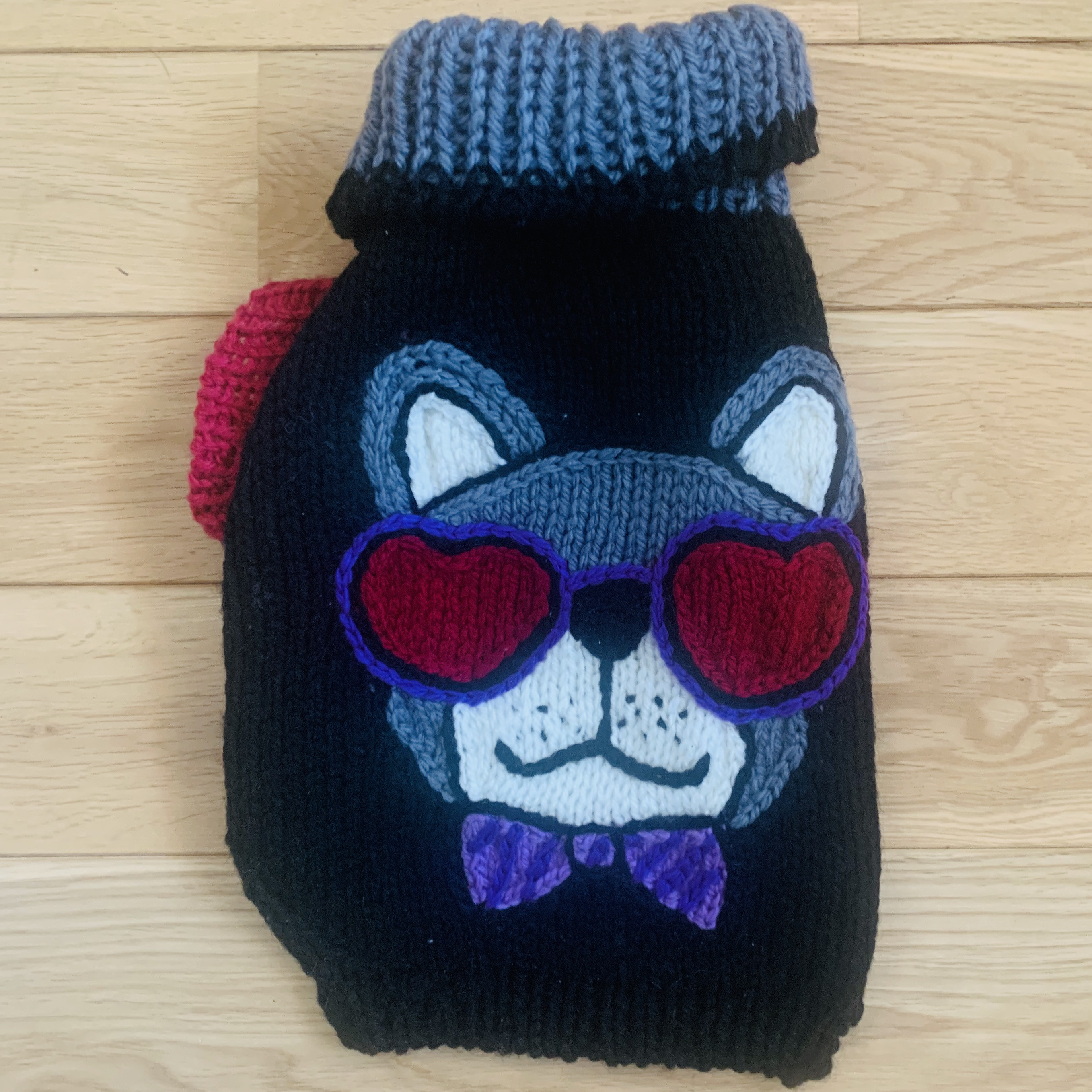 サングラスわんこセーター（ブラック）