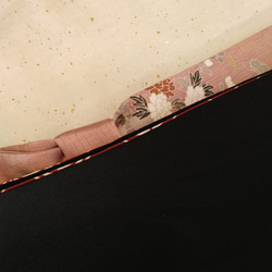【新品】正絹帯揚げdeベルト　156㎝　手描き友禅　くすみピンク オリジナル品 4枚目の画像