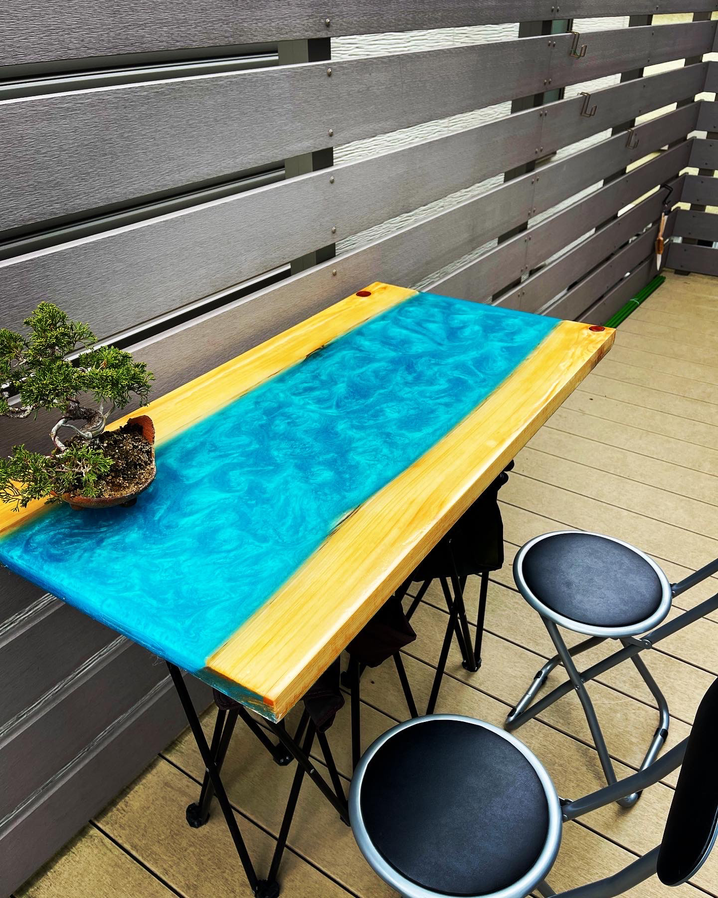 【最終値引きです】【希少】レジンテーブル リバーテーブル ロー