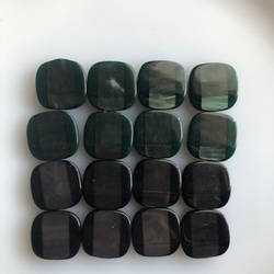 アンティーク ボタン 8個　ビンテージ 昭和 レトロ 個性的 ハンドメイド素材 日本製 ポップ アクセ グリーン　黒 4枚目の画像