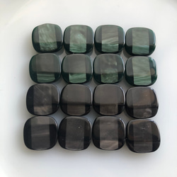 アンティーク ボタン 8個　ビンテージ 昭和 レトロ 個性的 ハンドメイド素材 日本製 ポップ アクセ グリーン　黒 7枚目の画像