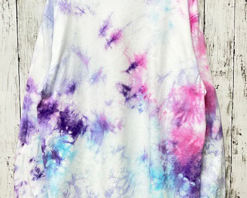 タイダイ染め 長袖Tシャツ XLサイズ カラフル ムラ染め HIPPIES