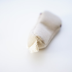 淺口鞋形筆袋/也可用於化妝刷和鉤針（米色） 第5張的照片