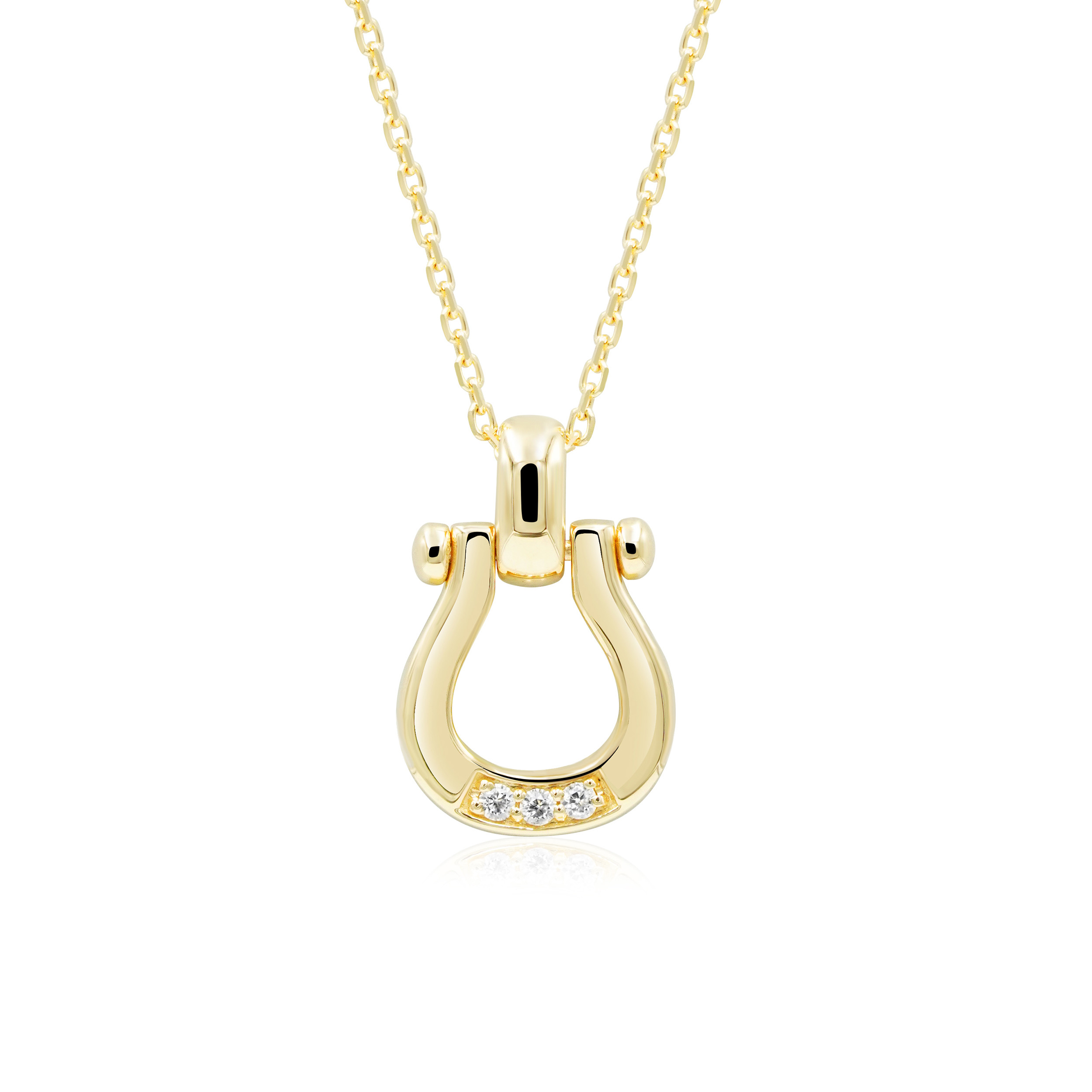 幸せ馬蹄ネックレス ｗ1229（4週間発送）