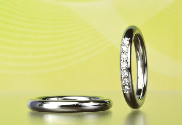 やわらかい印象の結婚指輪（やはらぎ）七星【MG-075】 5枚目の画像