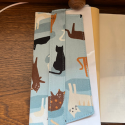 ゴシックスタイル猫の文庫本カバー（水色） 10枚目の画像