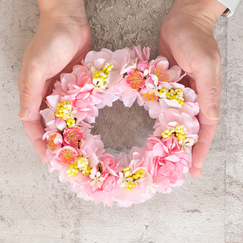 受注製作】桃の節句のミニリース／ひな祭り・ひなまつり リース