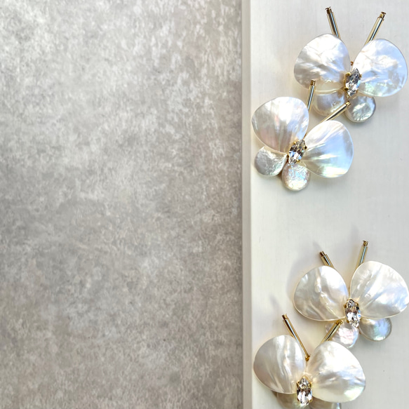 015 ブライダル 蝶々 バタフライ 淡水パールピアス ちょうちょ  