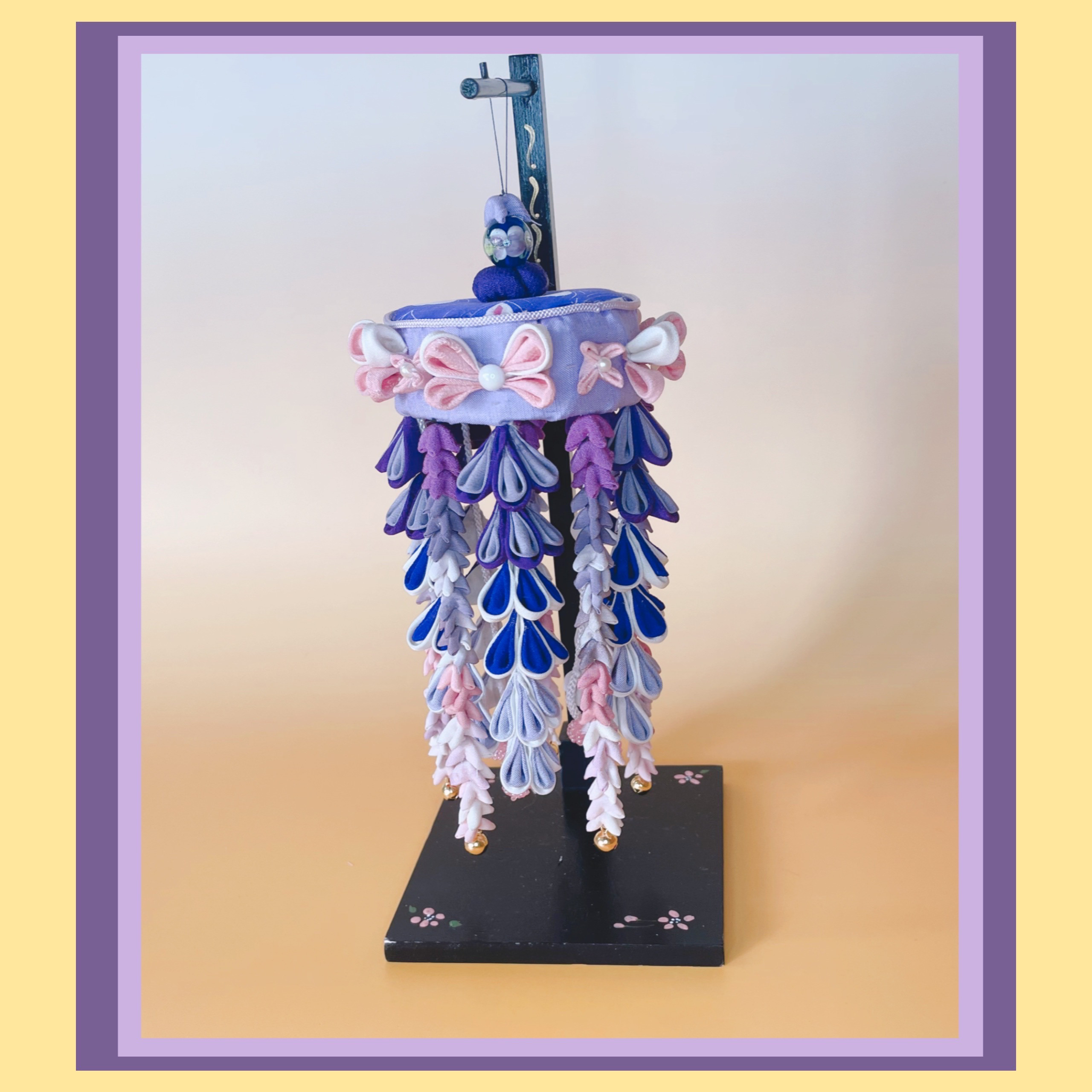 舞妓さんみたい！ 藤の花 つまみかんざし 髪飾り つまみ細工 藤の花