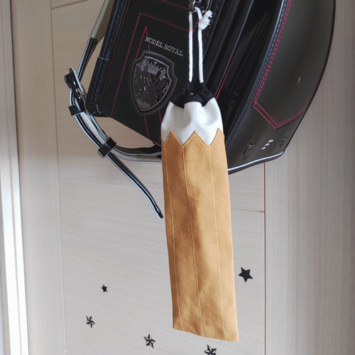 鉛筆なお箸袋 (お箸セット、歯ブラシ袋、縦長巾着袋) 給食袋 baby