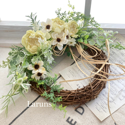 ラナンキュラスのナチュラルリース ドライフラワーリース ラナンキュラスのナチュラルリース ドライフラワーリース