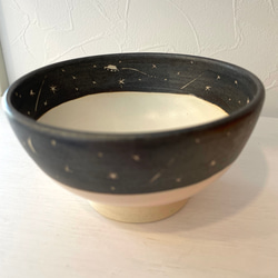 『受注生産』星空のご飯茶碗(M) ピーチピンク釉　shin. pottery studio 簡易不織布ラッピング無料 2枚目の画像