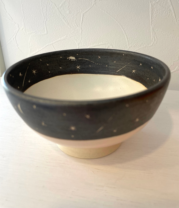 『受注生産』星空のご飯茶碗(M) ピーチピンク釉　shin. pottery studio 簡易不織布ラッピング無料 2枚目の画像