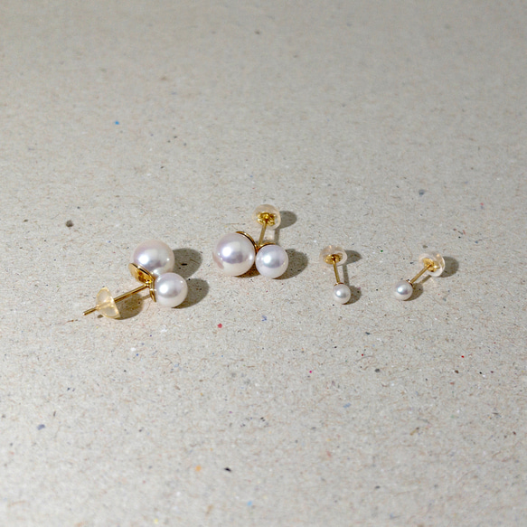 Baby Pearl Earrings_K18(750)YG ベビーパール ピアス 3枚目の画像