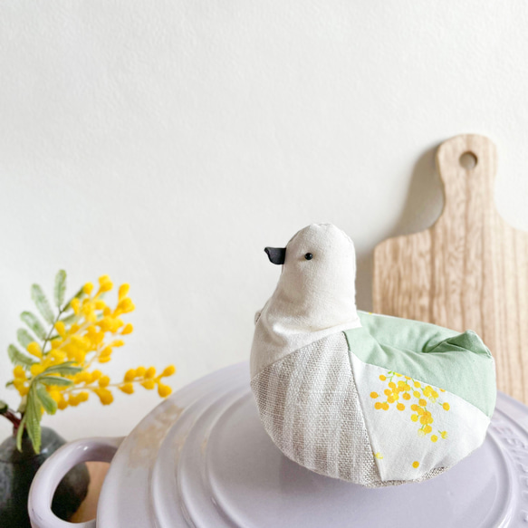 確認用 小鳥の鍋つかみ ハンドメイド