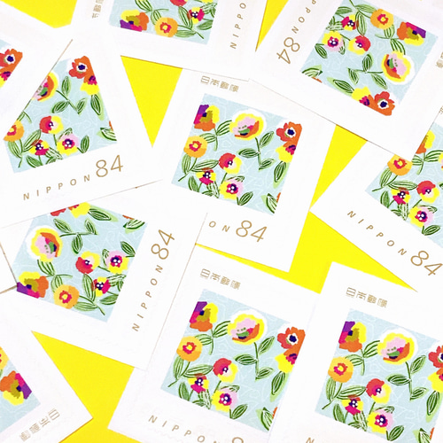 花柄 84円切手 10枚セット 春 花 キレイ おしゃれ かわいい ポスト