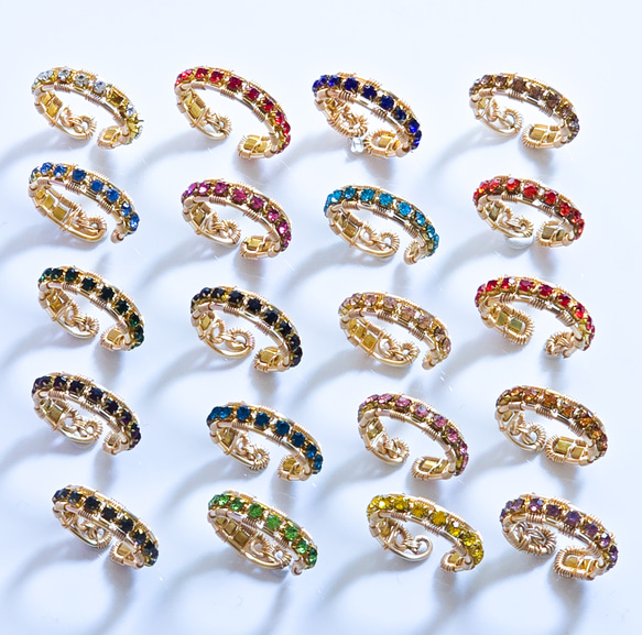 ✧*｡彩環✧*選べるカラー全20色！4サイズワイヤーエターナルリング