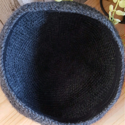 受注製作　どんぐり帽子風❮柔らか❯ベレー帽　チャコールグレー　42cm～　 4枚目の画像