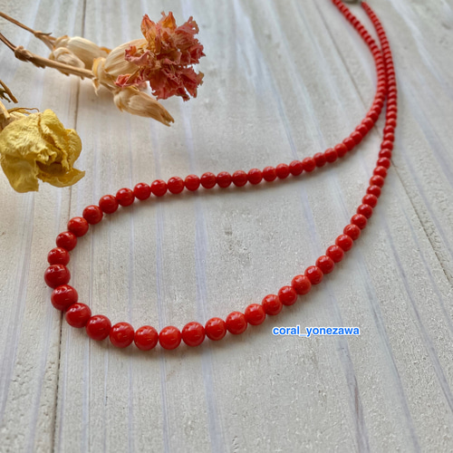 09135天然赤珊瑚とトロコ石ビーズの素敵なネックレス 09135天然赤珊瑚とターコイズの素敵なネックレス - メルカリ