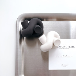 結び目オブジェ(オフホワイト) ///  ジェスモナイト  オブジェ  アクセサリー アクセ 2枚目の画像