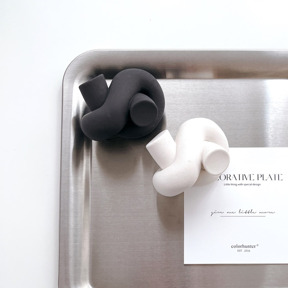 結び目オブジェ(オフホワイト) ///  ジェスモナイト  オブジェ  アクセサリー アクセ 2枚目の画像