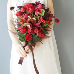 1点もの】ブーケ アーティフィシャルフラワーウェディングブーケ 9月に