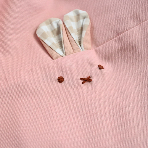 受注制作＜サイズ、ナップサック変更可＞うさぎちゃん体操服入れ