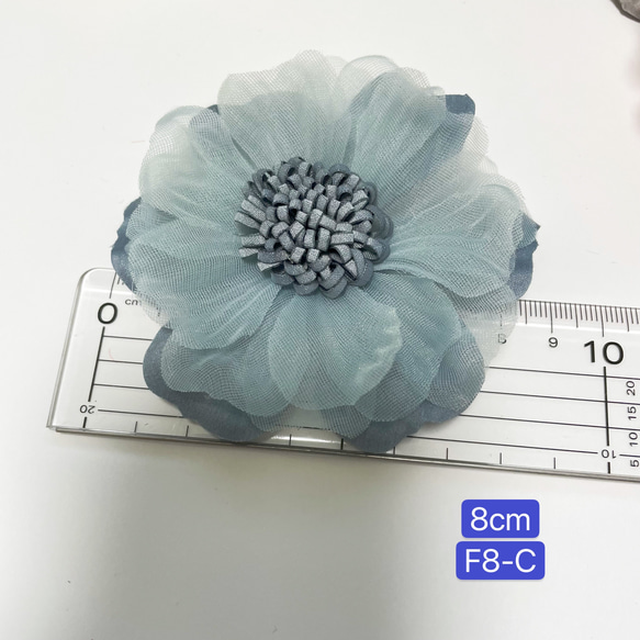 1個／色を選び　／　F8  約8cm カメリア　椿パーツ　薔薇パーツ　コサージュパーツ 6枚目の画像