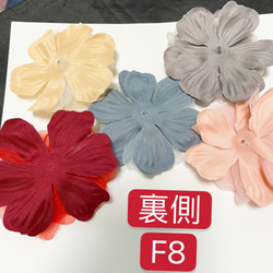 1個／色を選び　／　F8  約8cm カメリア　椿パーツ　薔薇パーツ　コサージュパーツ 2枚目の画像