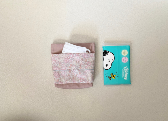 ふたなし移動ポケット  コンパクトサイズ  入園入学 移動ポケット 蓋なし移動ポケット  Sサイズ  猫 ねこ ピンク 3枚目の画像